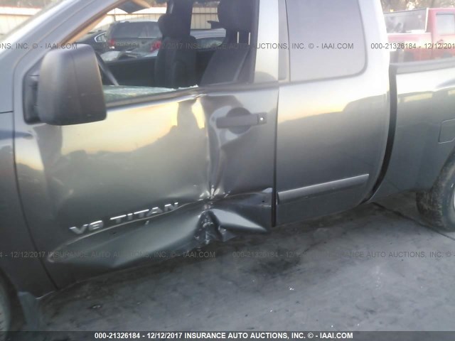 1N6BA06A58N329357 - 2008 NISSAN TITAN XE/SE/LE GRAY photo 6