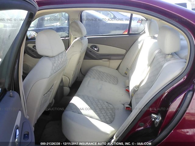 1G1ZT54824F172201 - 2004 CHEVROLET MALIBU LS მუქწითელი ფოტო 8