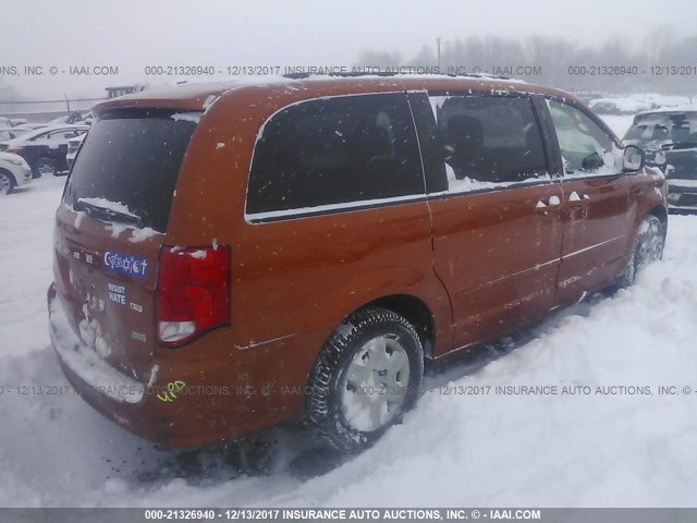 2D4RN4DG9BR779045 - 2011 DODGE GRAND CARAVAN EXPRESS ORANGE photo 4