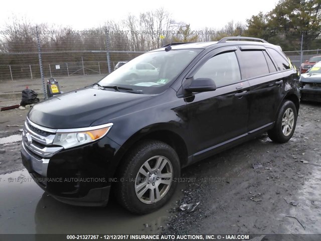 2FMDK3GC4CBA18173 - 2012 FORD EDGE SE BLACK photo 2