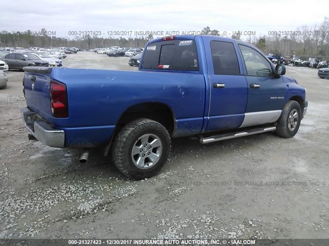 1D7HA18K17J626310 - 2007 DODGE RAM 1500 ST BLUE photo 4