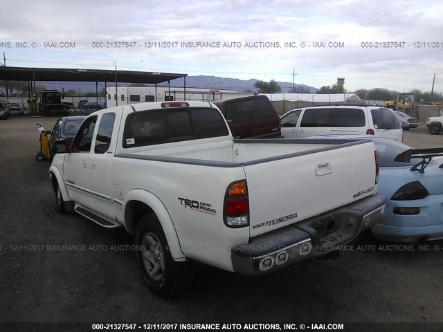 5TBBT481X1S170796 - 2001 TOYOTA TUNDRA ACCESS CAB LIMITED WHITE photo 3