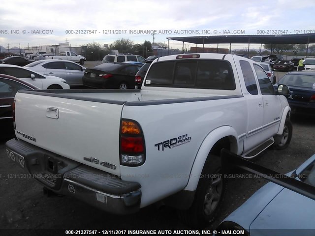 5TBBT481X1S170796 - 2001 TOYOTA TUNDRA ACCESS CAB LIMITED WHITE photo 4