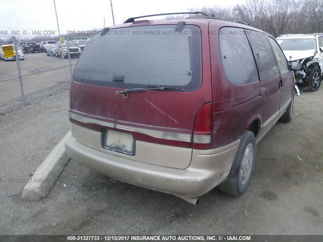 4M2DV11W0TDJ22022 - 1996 MERCURY VILLAGER MAROON photo 4