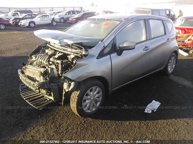 3N1CE2CPXFL368512 - 2015 NISSAN VERSA NOTE S/S PLUS/SV/SL/SR SILVER photo 2