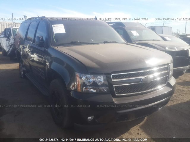 1GNSCJE00CR316861 - 2012 CHEVROLET SUBURBAN C1500 LT BLACK photo 1