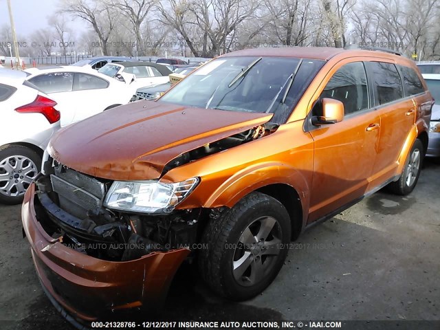 3D4PH1FG4BT511981 - 2011 DODGE JOURNEY MAINSTREET ORANGE photo 2