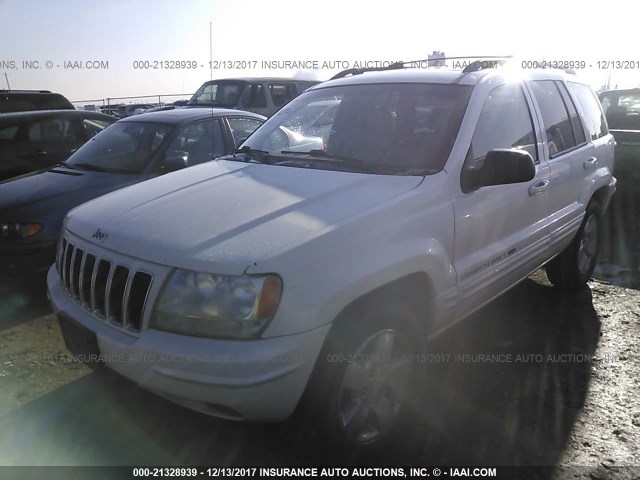 1J4GW58S81C502149 - 2001 JEEP GRAND CHEROKEE LIMITED WHITE photo 2