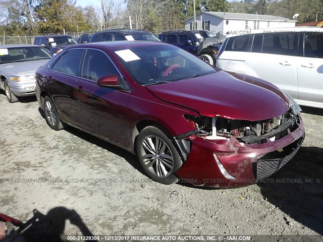 4T1BF1FK8FU886331 - 2015 TOYOTA CAMRY LE/XLE/SE/XSE BURGUNDY photo 1