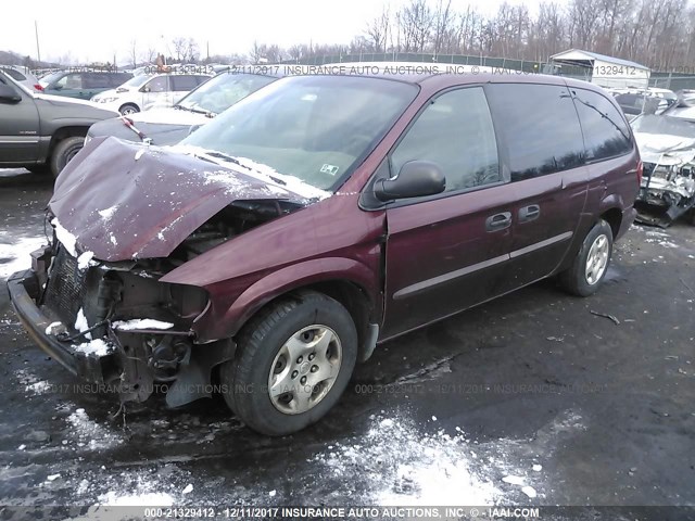 1D4GP24343B104898 - 2003 DODGE GRAND CARAVAN SE PURPLE photo 2