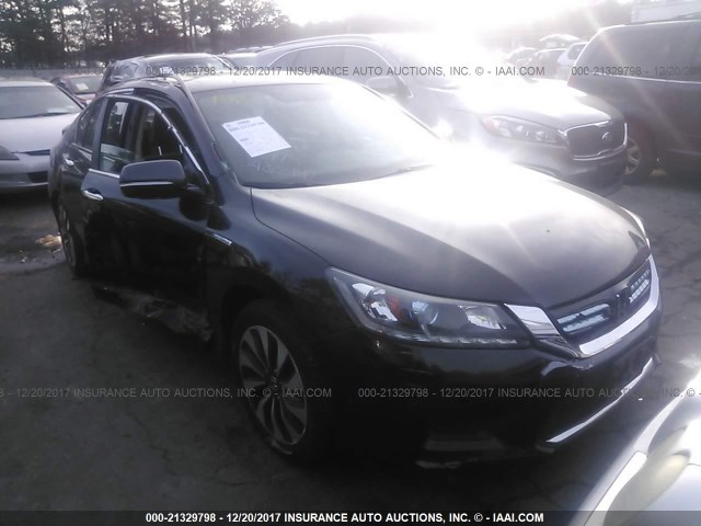 1HGCR6F31EA008408 - 2014 HONDA ACCORD HYBRID BLACK photo 1