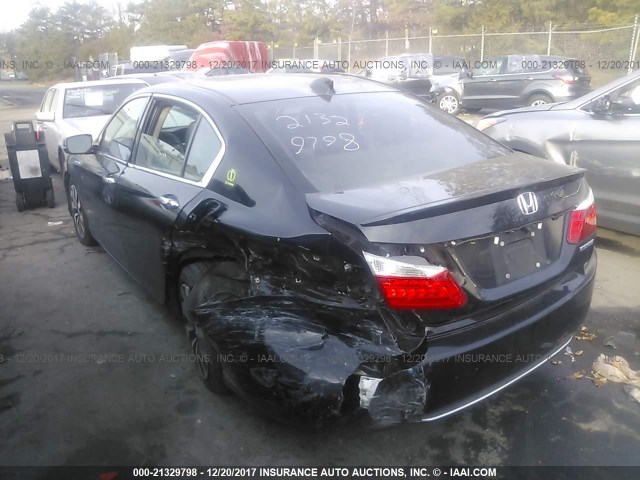 1HGCR6F31EA008408 - 2014 HONDA ACCORD HYBRID BLACK photo 3