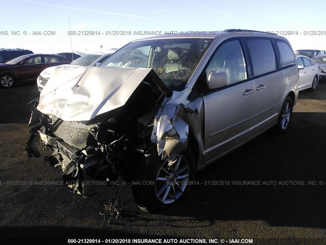 2C4RDGEG7ER260161 - 2014 DODGE GRAND CARAVAN R/T TAN photo 2