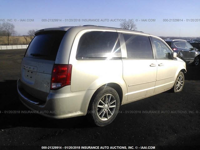 2C4RDGEG7ER260161 - 2014 DODGE GRAND CARAVAN R/T TAN photo 4