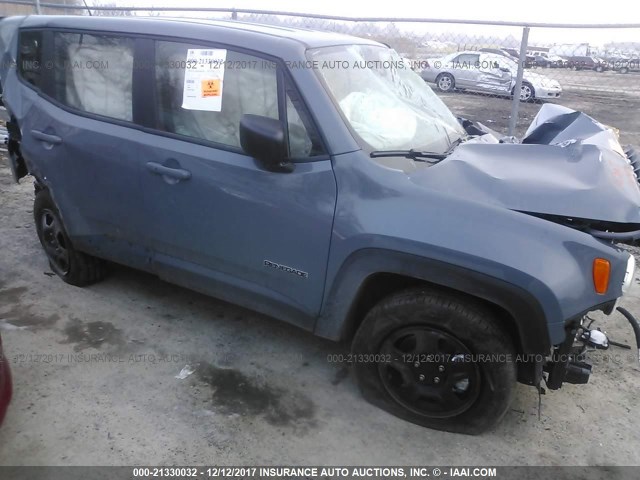 ZACCJBAB6HPG04602 - 2017 JEEP RENEGADE SPORT Մոխրագույն լուսանկար 1