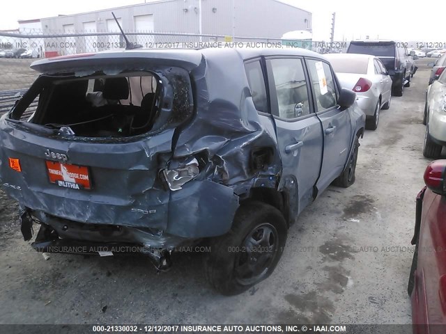 ZACCJBAB6HPG04602 - 2017 JEEP RENEGADE SPORT Մոխրագույն լուսանկար 4