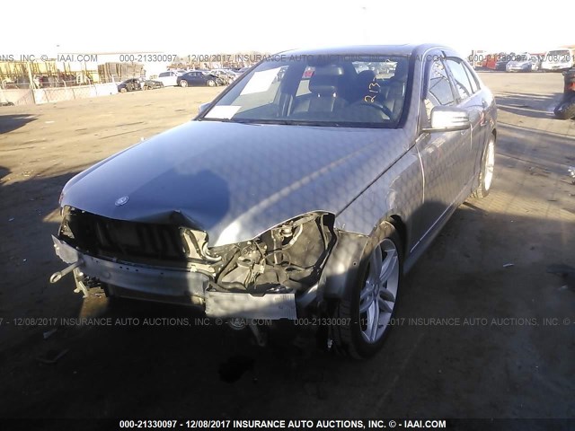 WDDGF8BBXCR206071 - 2012 MERCEDES-BENZ C 300 4MATIC SILVER photo 2