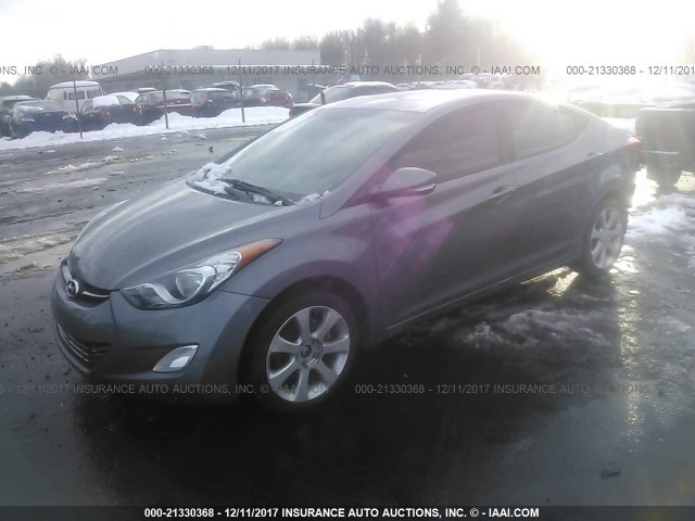 5NPDH4AEXBH041690 - 2011 HYUNDAI ELANTRA GLS/LIMITED GRAY photo 2