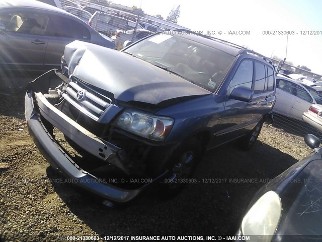 JTEEP21A450106815 - 2005 TOYOTA HIGHLANDER LIMITED BLUE photo 2