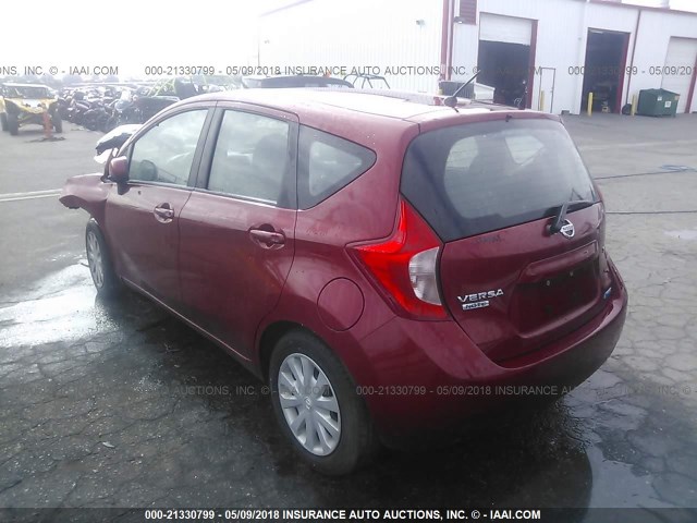 3N1CE2CP6EL392000 - 2014 NISSAN VERSA NOTE S/S PLUS/SV/SL RED photo 3