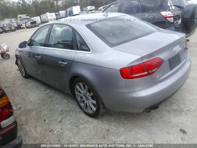 WAUEFAFL3BN038398 - 2011 AUDI A4 PREMIUM PLUS GRAY photo 3