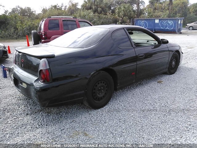 2G1WX12K739238893 - 2003 CHEVROLET MONTE CARLO SS BLACK photo 4