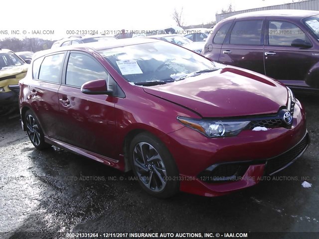 JTNKARJE2HJ537717 - 2017 TOYOTA COROLLA IM RED photo 1