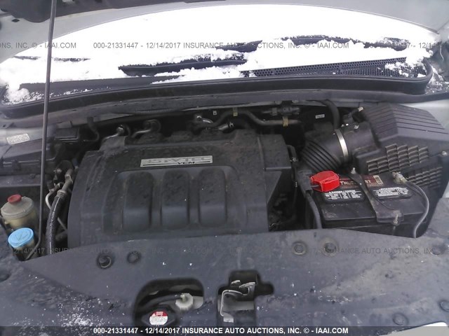 5FNRL387X7B056413 - 2007 HONDA ODYSSEY EXL ვერცხლისფერი ფოტო 10
