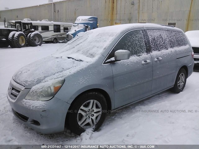 5FNRL387X7B056413 - 2007 HONDA ODYSSEY EXL ვერცხლისფერი ფოტო 2