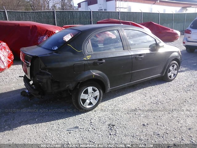 KL1TD5DE0AB099579 - 2010 CHEVROLET AVEO LS/LT 黑色 照片 4