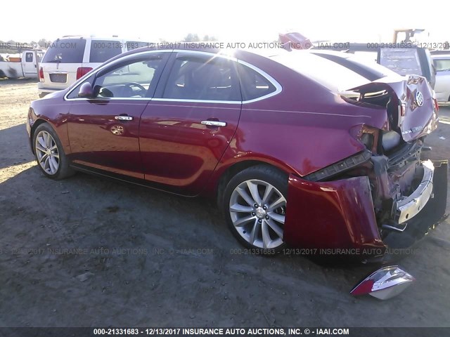 1G4PP5SK7E4133226 - 2014 BUICK VERANO RED photo 3