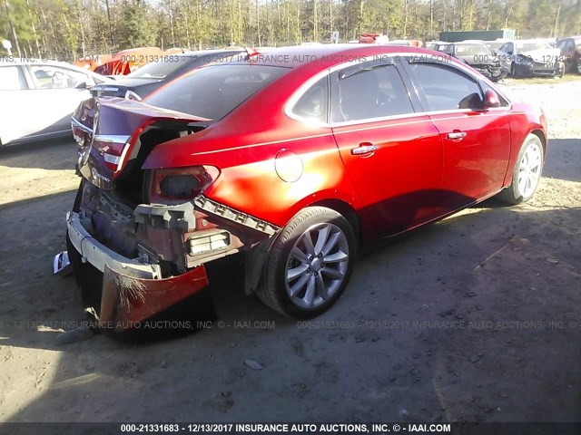 1G4PP5SK7E4133226 - 2014 BUICK VERANO RED photo 4