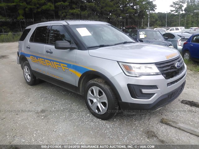 1FM5K8AR2GGB35716 - 2016 FORD EXPLORER POLICE INTERCEPTOR SILVER photo 1
