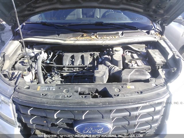 1FM5K8AR2GGB35716 - 2016 FORD EXPLORER POLICE INTERCEPTOR SILVER photo 10