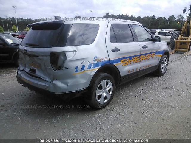 1FM5K8AR2GGB35716 - 2016 FORD EXPLORER POLICE INTERCEPTOR SILVER photo 4