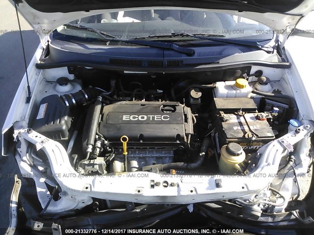 KL1TD5DE5BB129614 - 2011 CHEVROLET AVEO LS/LT 白色 照片 10