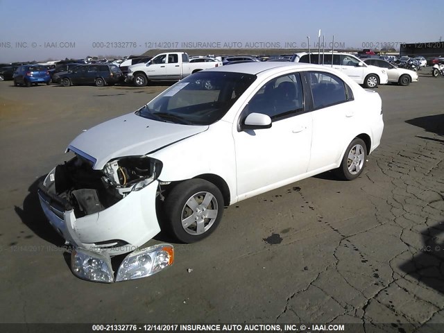 KL1TD5DE5BB129614 - 2011 CHEVROLET AVEO LS/LT WHITE photo 2