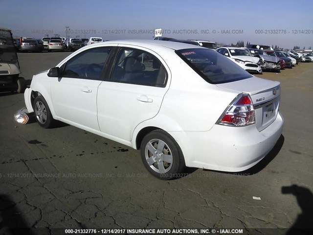 KL1TD5DE5BB129614 - 2011 CHEVROLET AVEO LS/LT 白色 照片 3