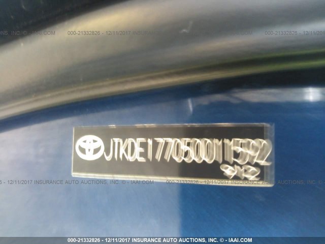 JTKDE177050011592 - 2005 TOYOTA SCION TC 深蓝色 照片 9