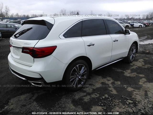 5FRYD3H78HB006053 - 2017 ACURA MDX TECHNOLOGY WHITE photo 4