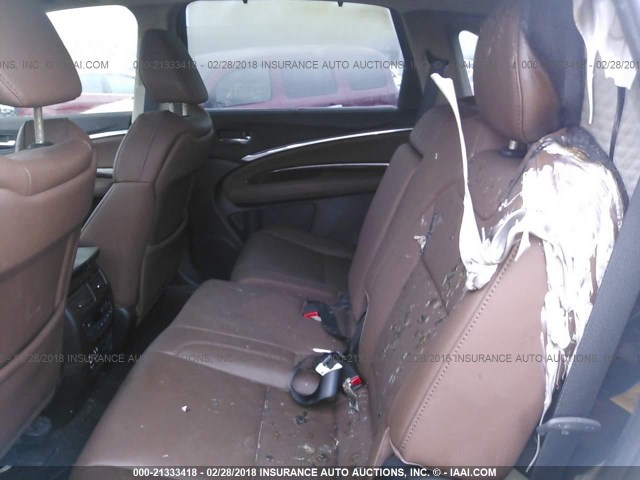 5FRYD3H78HB006053 - 2017 ACURA MDX TECHNOLOGY WHITE photo 8