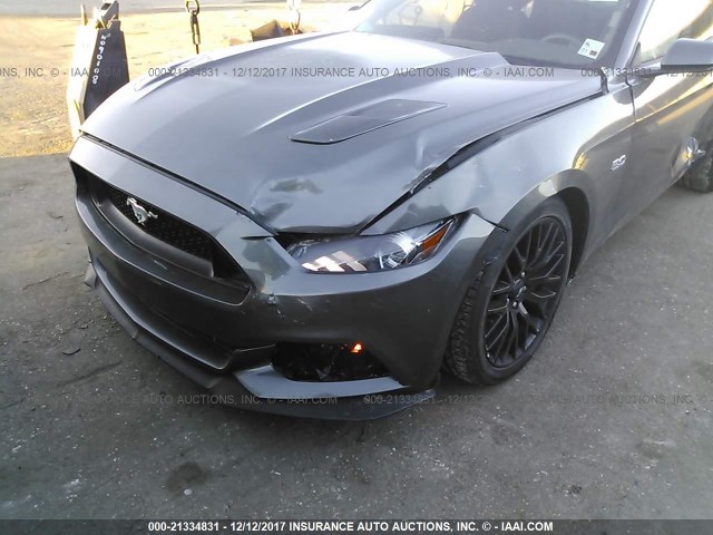 1FA6P8CF7H5263465 - 2017 FORD MUSTANG GT GRAY photo 6