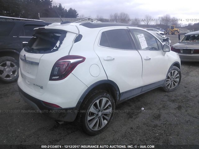 KL4CJFSB5HB003028 - 2017 BUICK ENCORE PREFERRED II WHITE photo 4