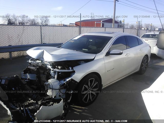 1G1ZE5ST6HF216868 - 2017 CHEVROLET MALIBU LT WHITE photo 2