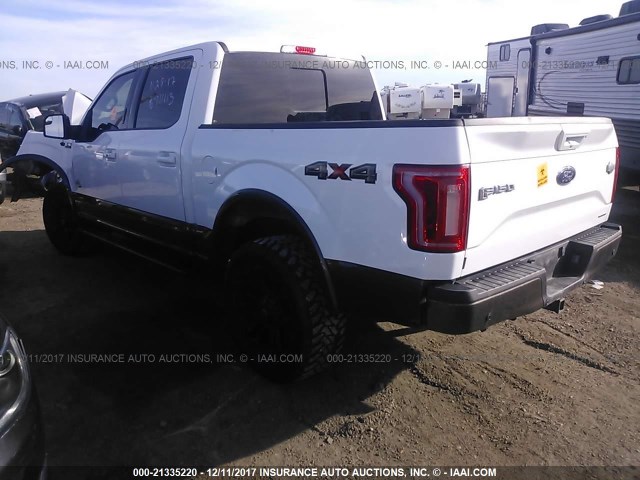 1FTEW1EF2GKE93105 - 2016 FORD F150 SUPERCREW WHITE photo 3