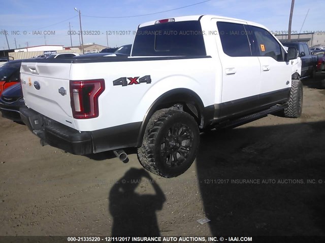 1FTEW1EF2GKE93105 - 2016 FORD F150 SUPERCREW WHITE photo 4