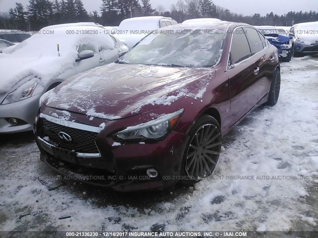 JN1BV7AR6EM689352 - 2014 INFINITI Q50 PREMIUM/SPORT RED photo 2