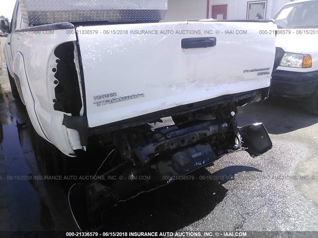 5TFTX4GN4BX004452 - 2011 TOYOTA TACOMA PRERUNNER ACCESS CAB WHITE photo 6