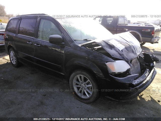 2C4RDGCG9ER478184 - 2014 DODGE GRAND CARAVAN SXT BLACK photo 1