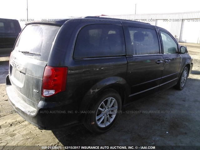 2C4RDGCG9ER478184 - 2014 DODGE GRAND CARAVAN SXT BLACK photo 4